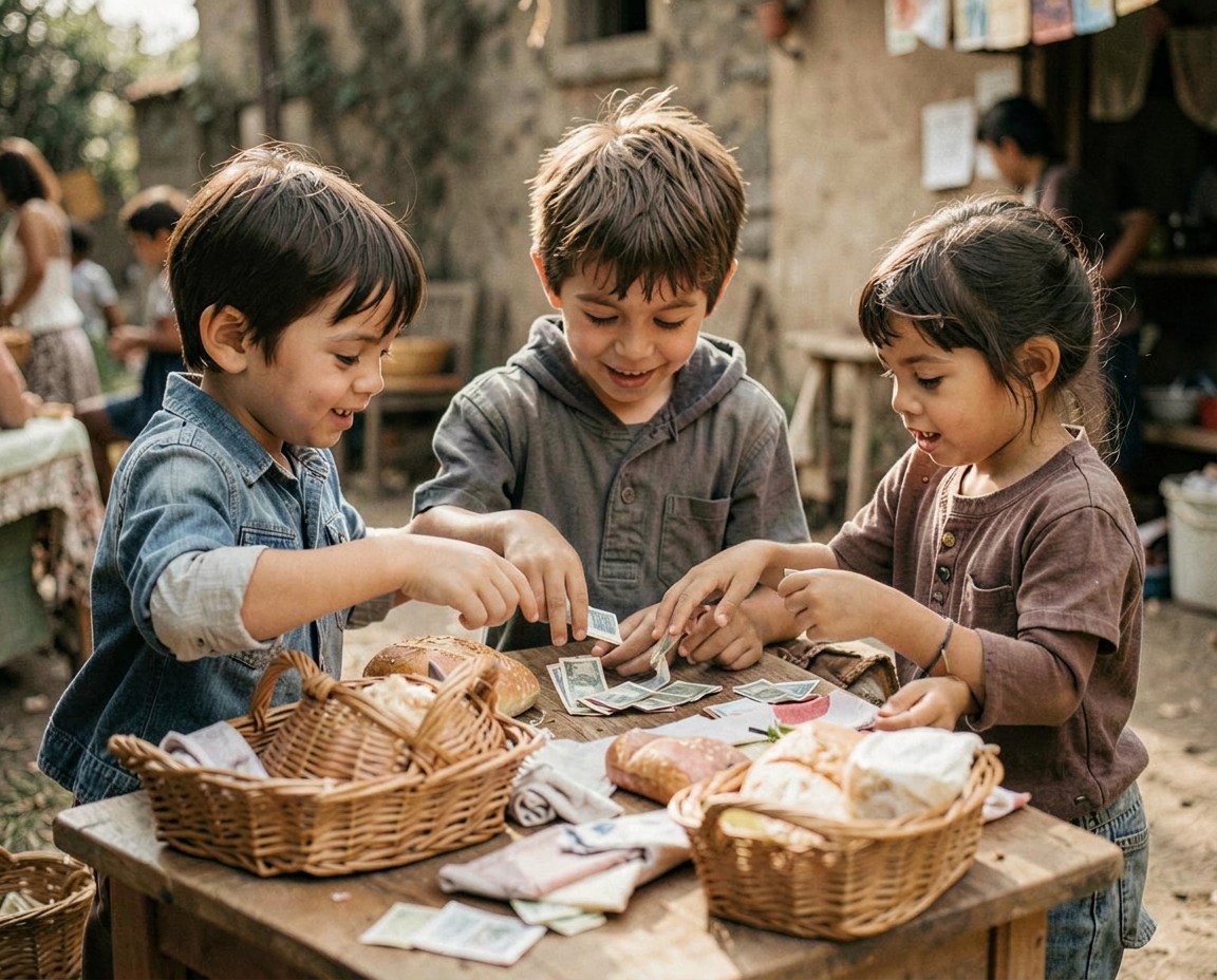 Children exploring objects together during a classroom experience